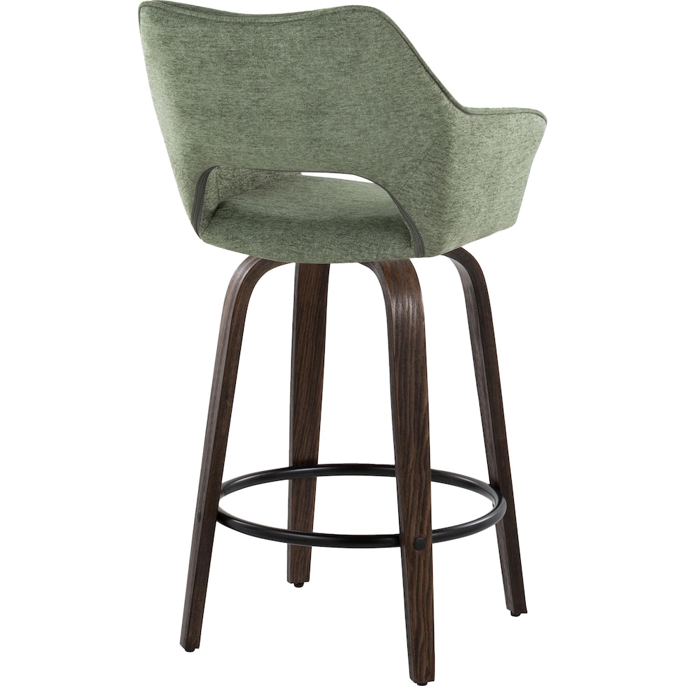 casio green dark walnut counter height stool   