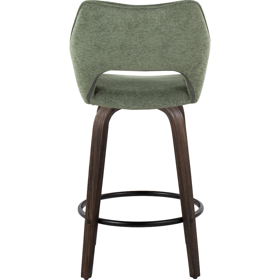 casio green dark walnut counter height stool   