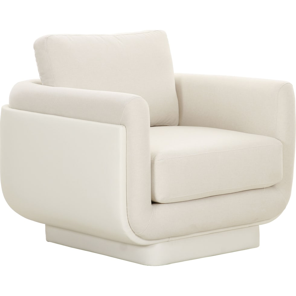 casper white accent chair   