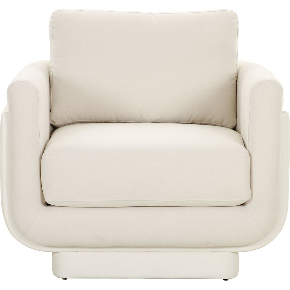 casper white accent chair   