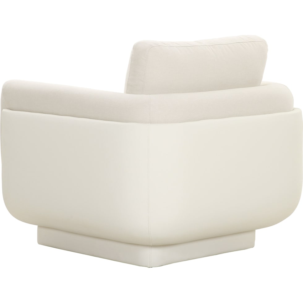 casper white accent chair   