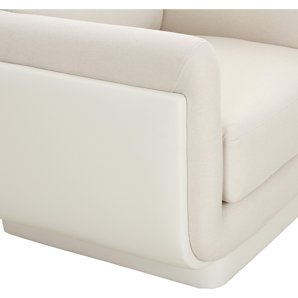 casper white accent chair   