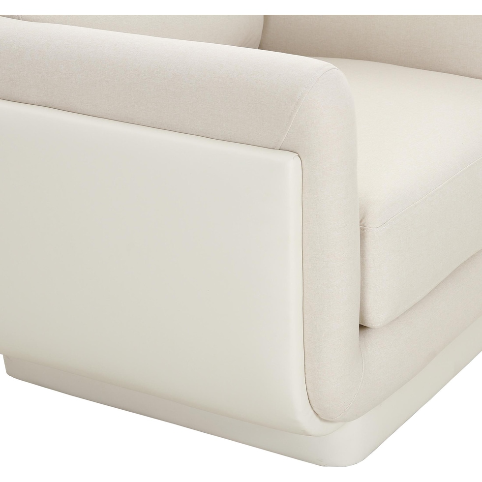 casper white accent chair   