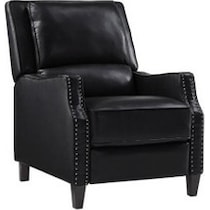 caspian black manual recliner   
