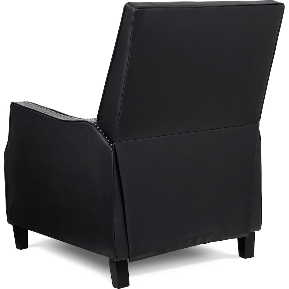 caspian black manual recliner   
