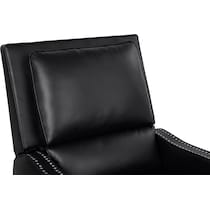caspian black manual recliner   