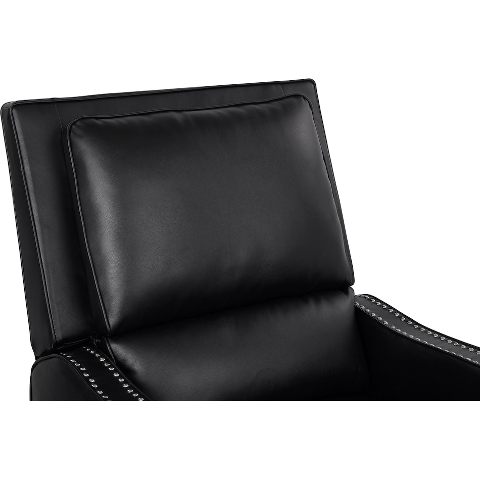caspian black manual recliner   