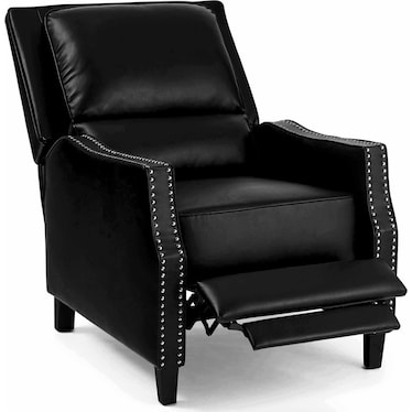 Caspian Pushback Recliner - Black