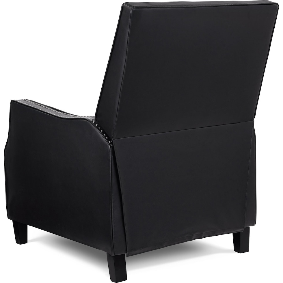 caspian black recliner   