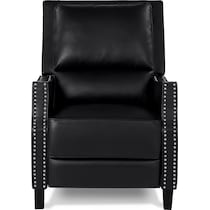 caspian black recliner   