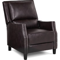 caspian dark brown recliner   