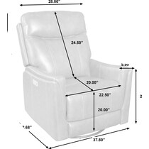 caspian gray glider recliner   