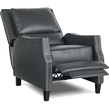 Caspian Pushback Recliner - Charcoal