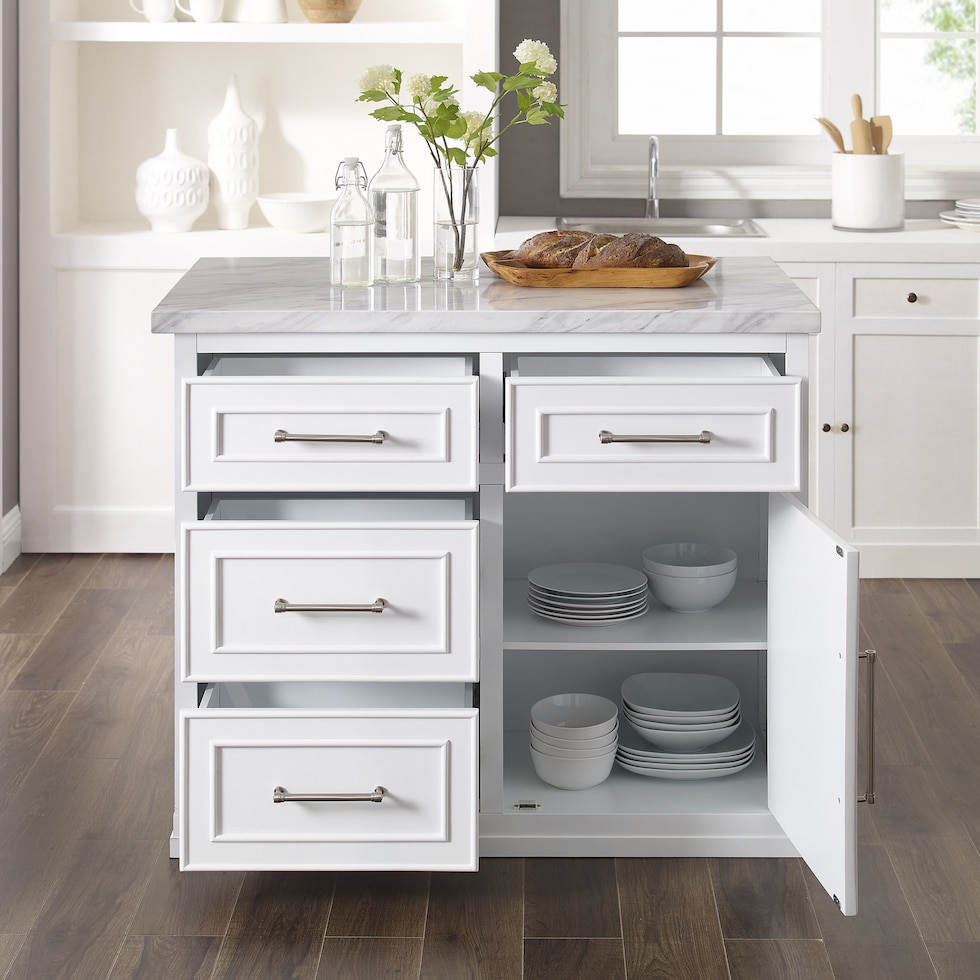 cassai white kitchen island   