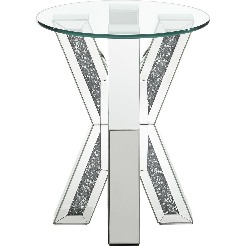 cassia silver end table   