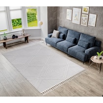 cassia white area rug  x    