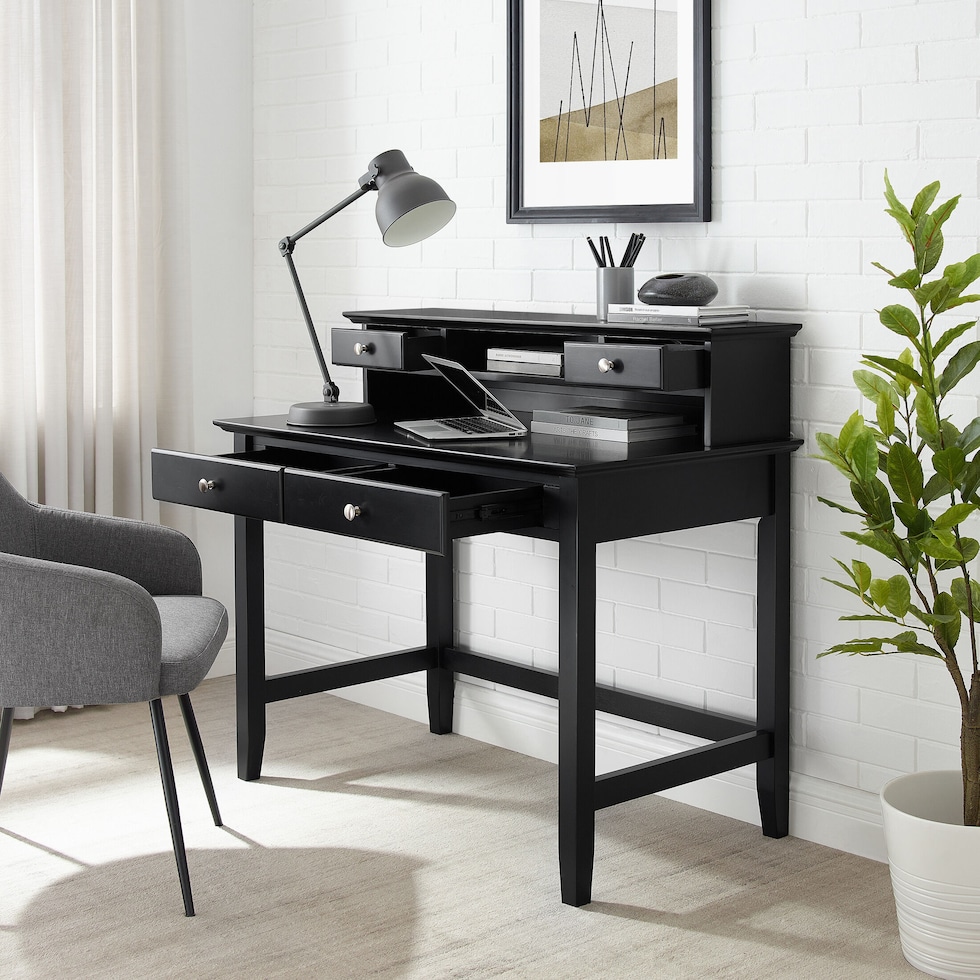 cassie black desk   