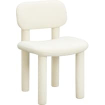 cassini ivory white velvet dining chair   