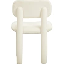 cassini ivory white velvet dining chair   