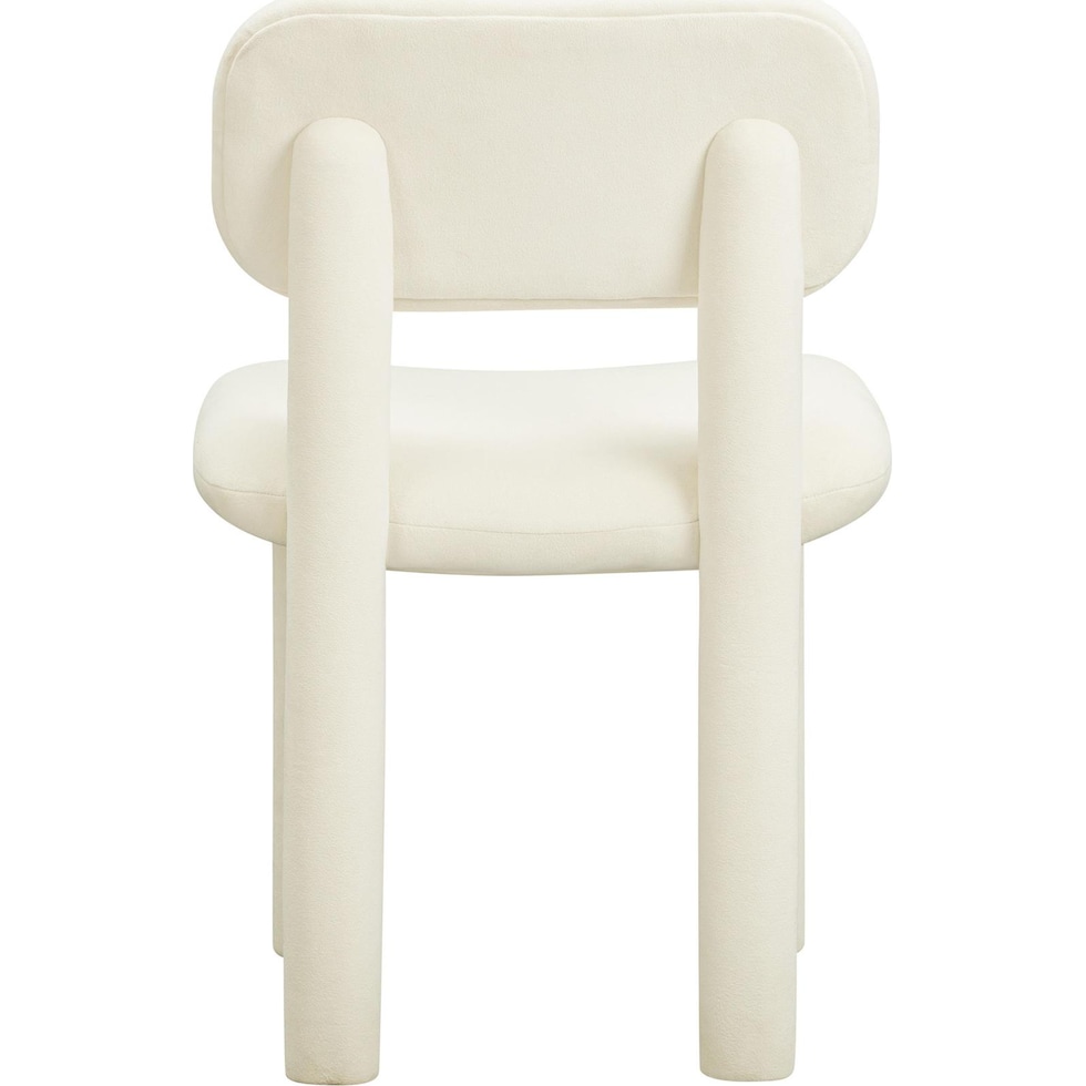 cassini ivory white velvet dining chair   