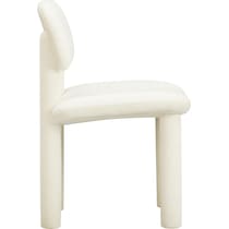 cassini ivory white velvet dining chair   
