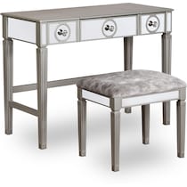 cassius silver vanity desk   