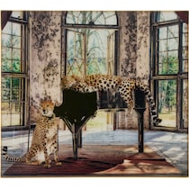 cat concerto multicolor wall art   
