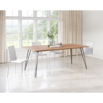 catarina light brown dining table   