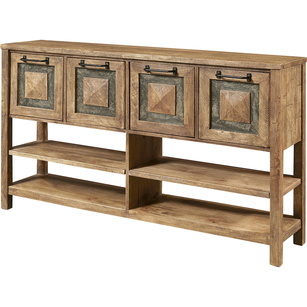 cate dark brown console table   