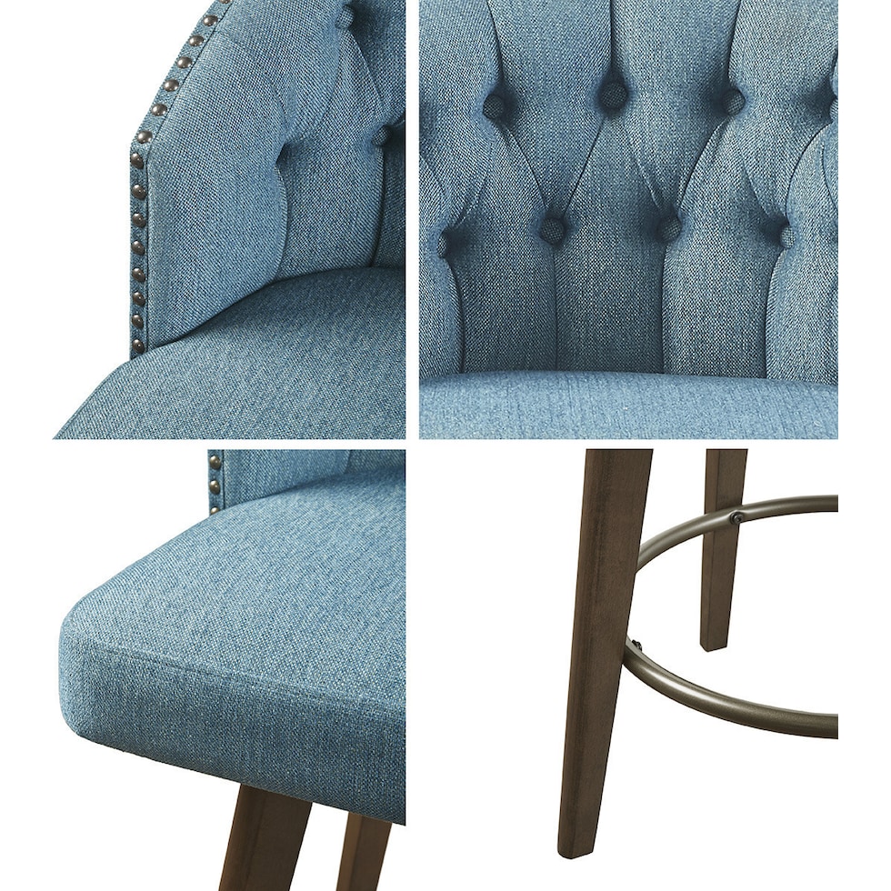 caterina blue counter height stool   