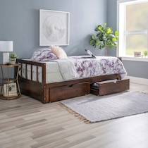 cayden dark brown twin bed   