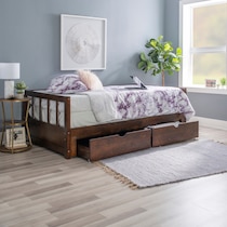 cayden dark brown twin bed   