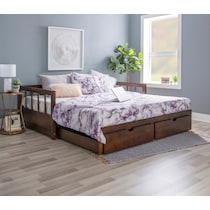 cayden dark brown twin bed   