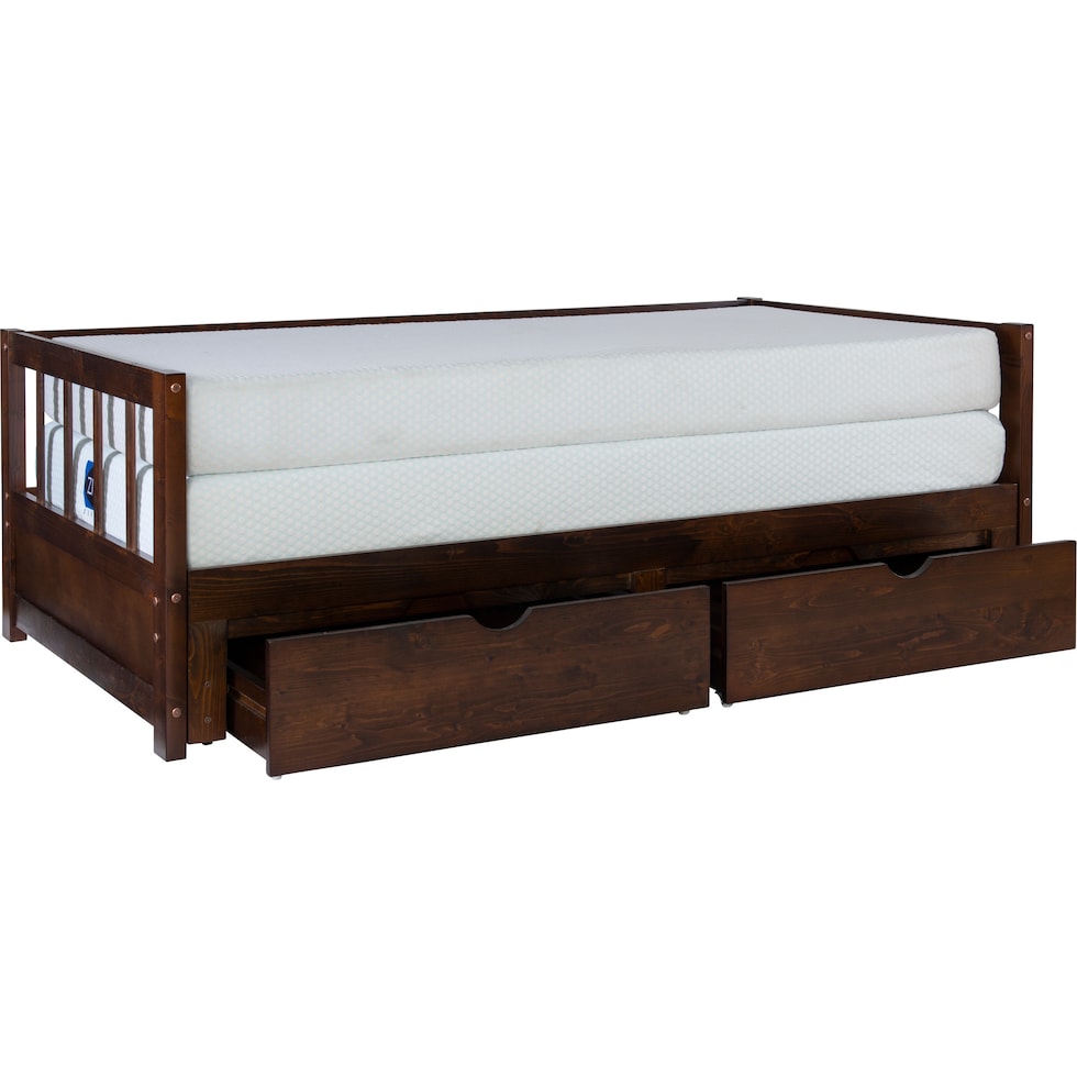 cayden dark brown twin bed   
