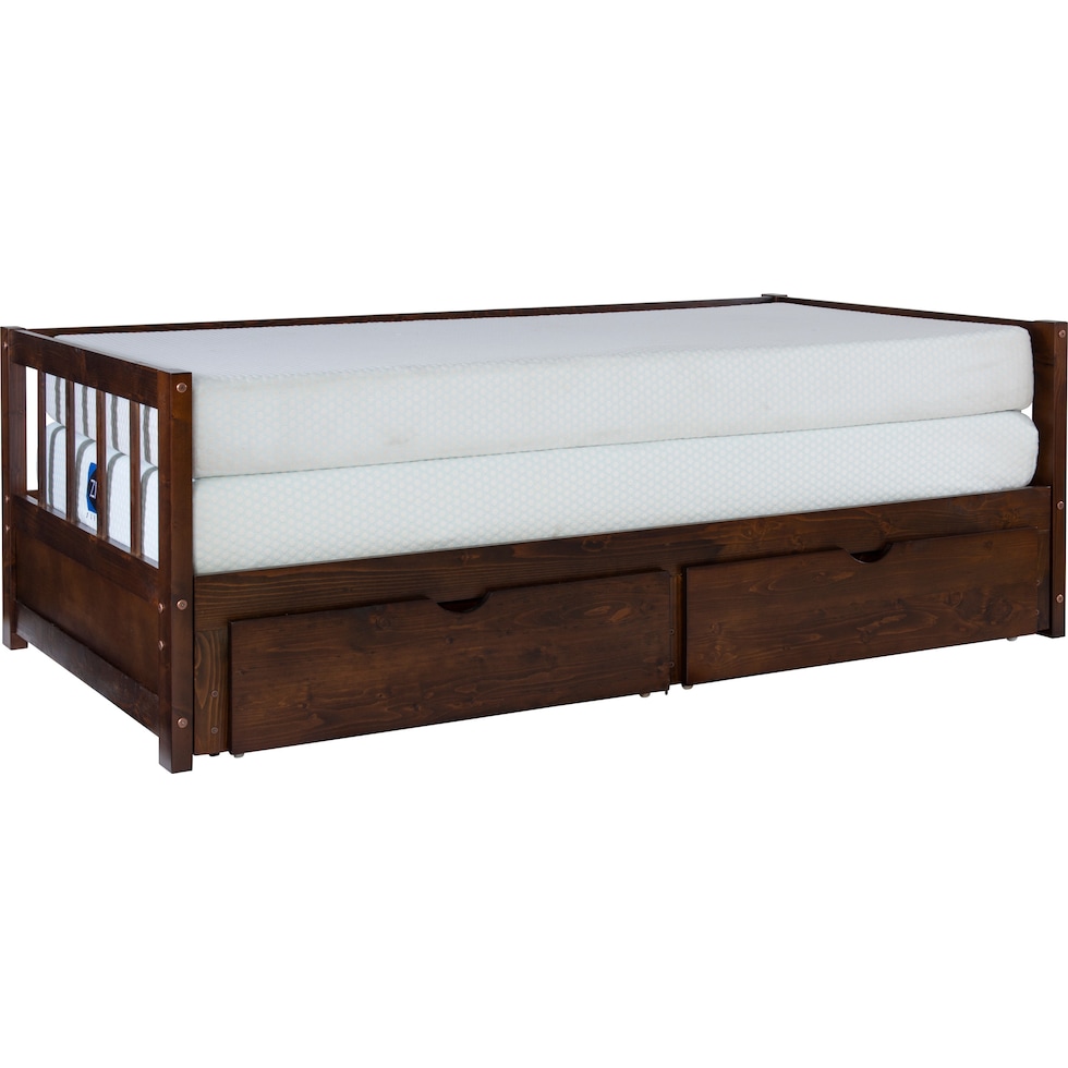 cayden dark brown twin bed   