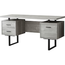 cecelia gray black desk   