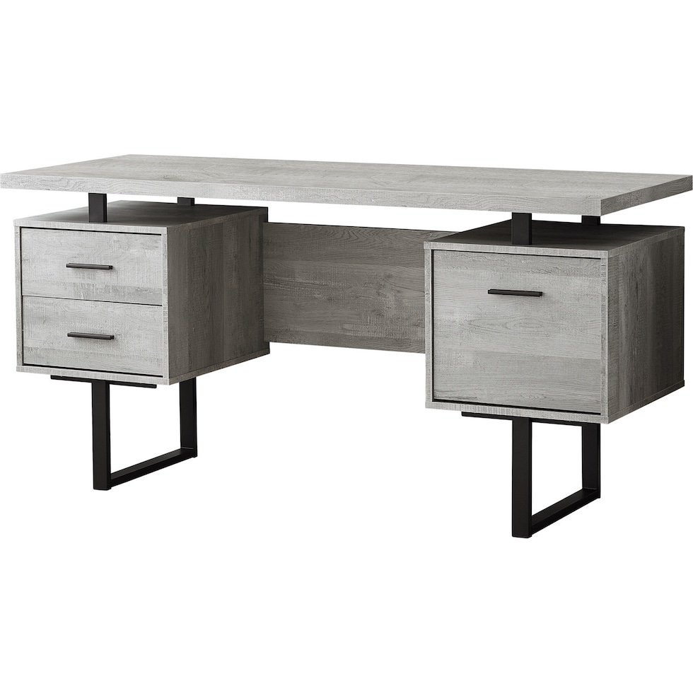 cecelia gray black desk   