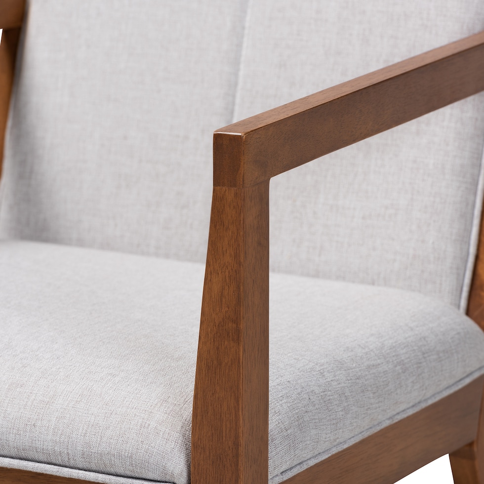 cecilia gray accent chair   