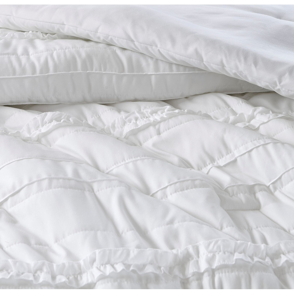 celestia white california king bedding set   