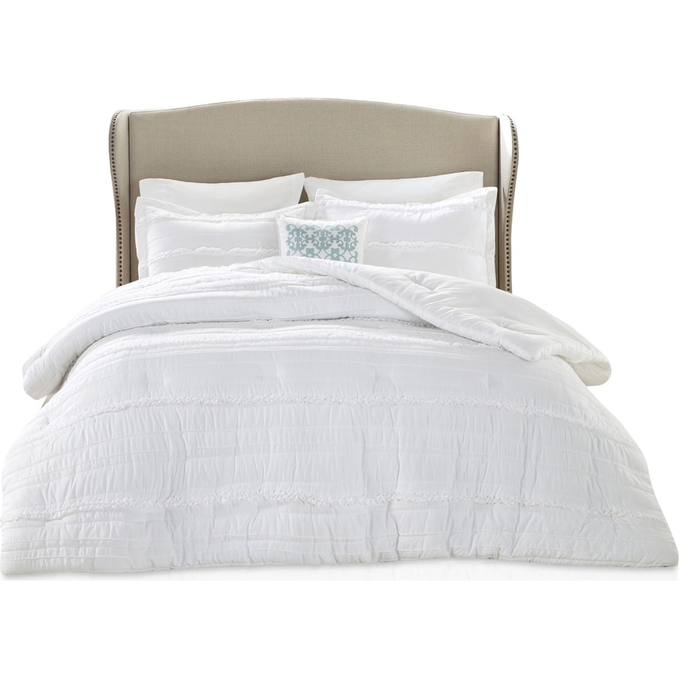 celestia white king bedding set   