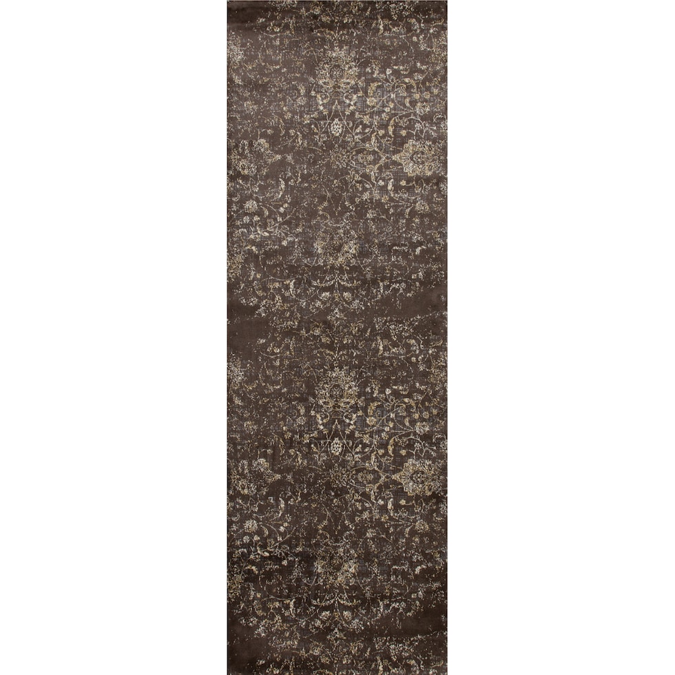 celestial dark brown area rug  x    