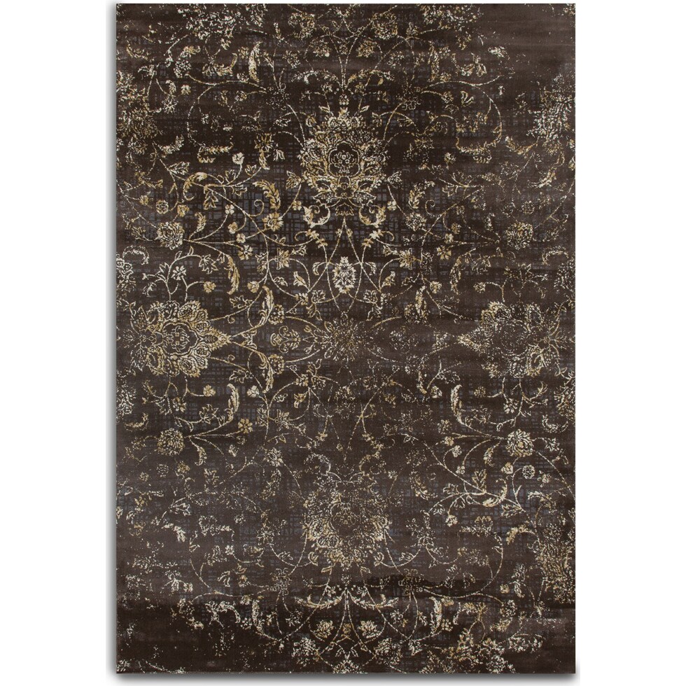 celestial dark brown area rug ' x '   