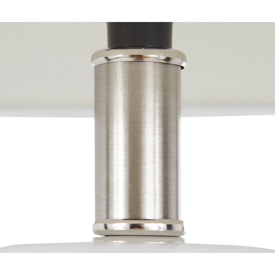 celie stainless white table lamp   
