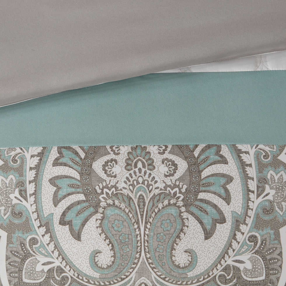 cerelia green california king bedding set   