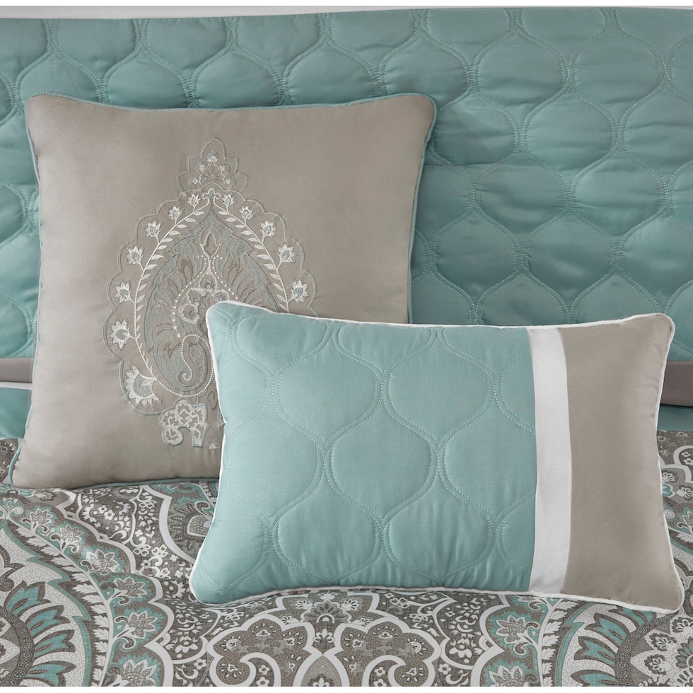 cerelia green king bedding set   