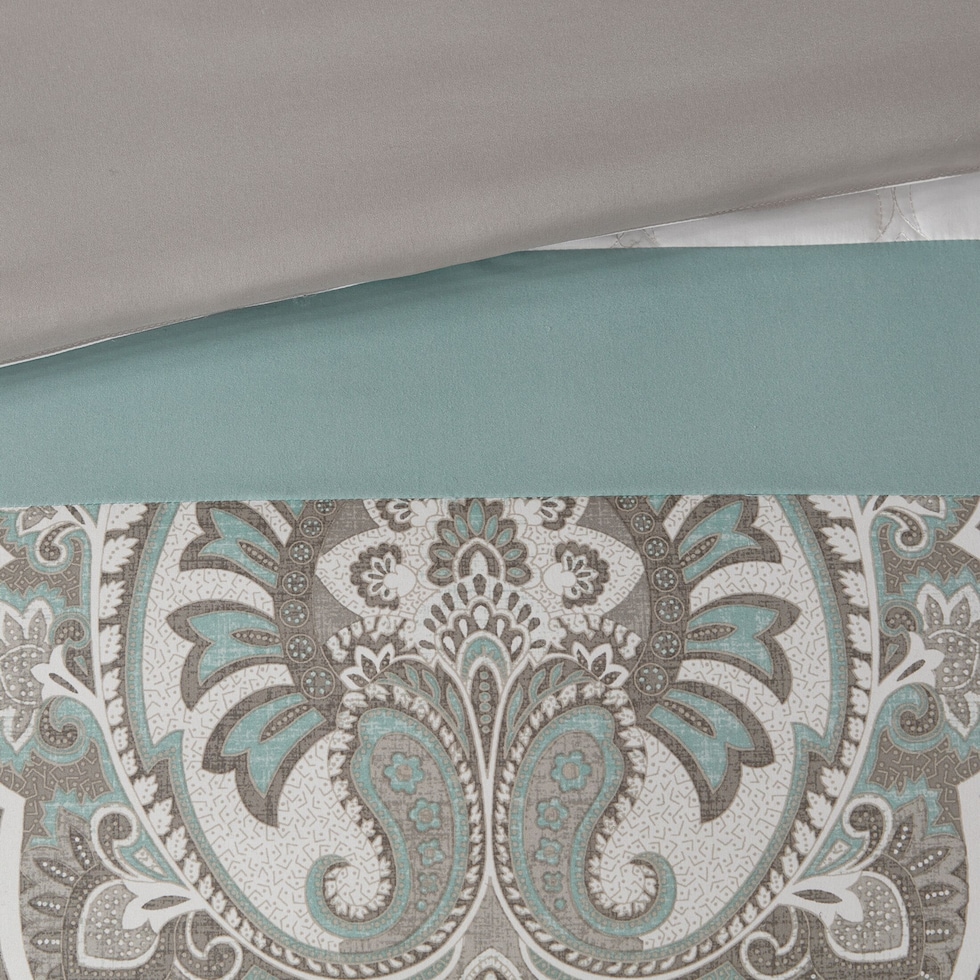 cerelia green king bedding set   