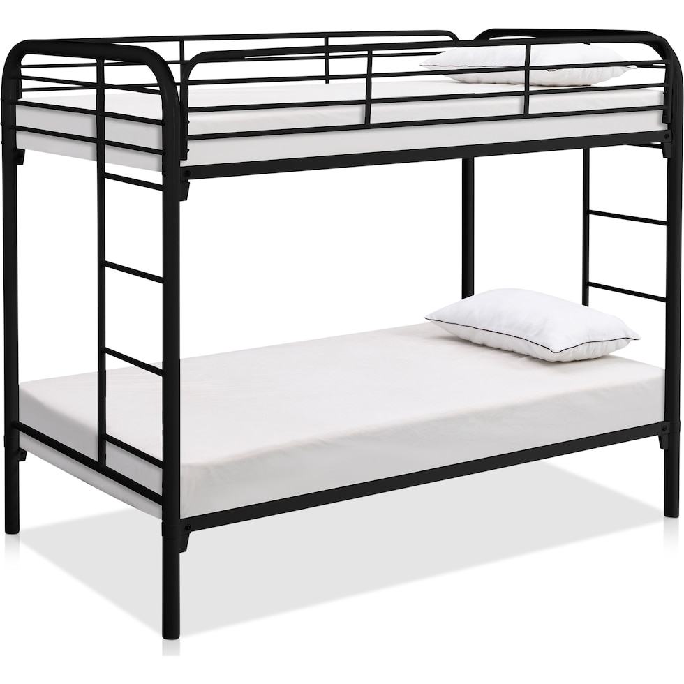 champ black twin over twin bunk bed   