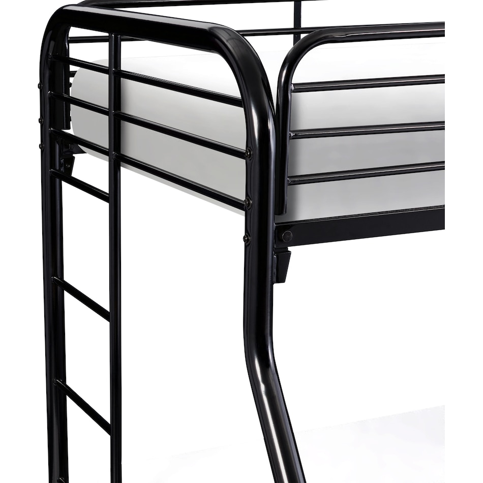 champ black twin over twin bunk bed   