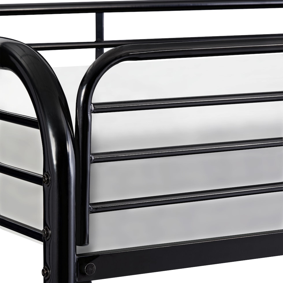 champ black twin over twin bunk bed   