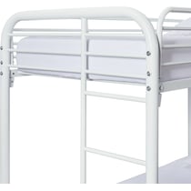 champ white twin over twin bunk bed   